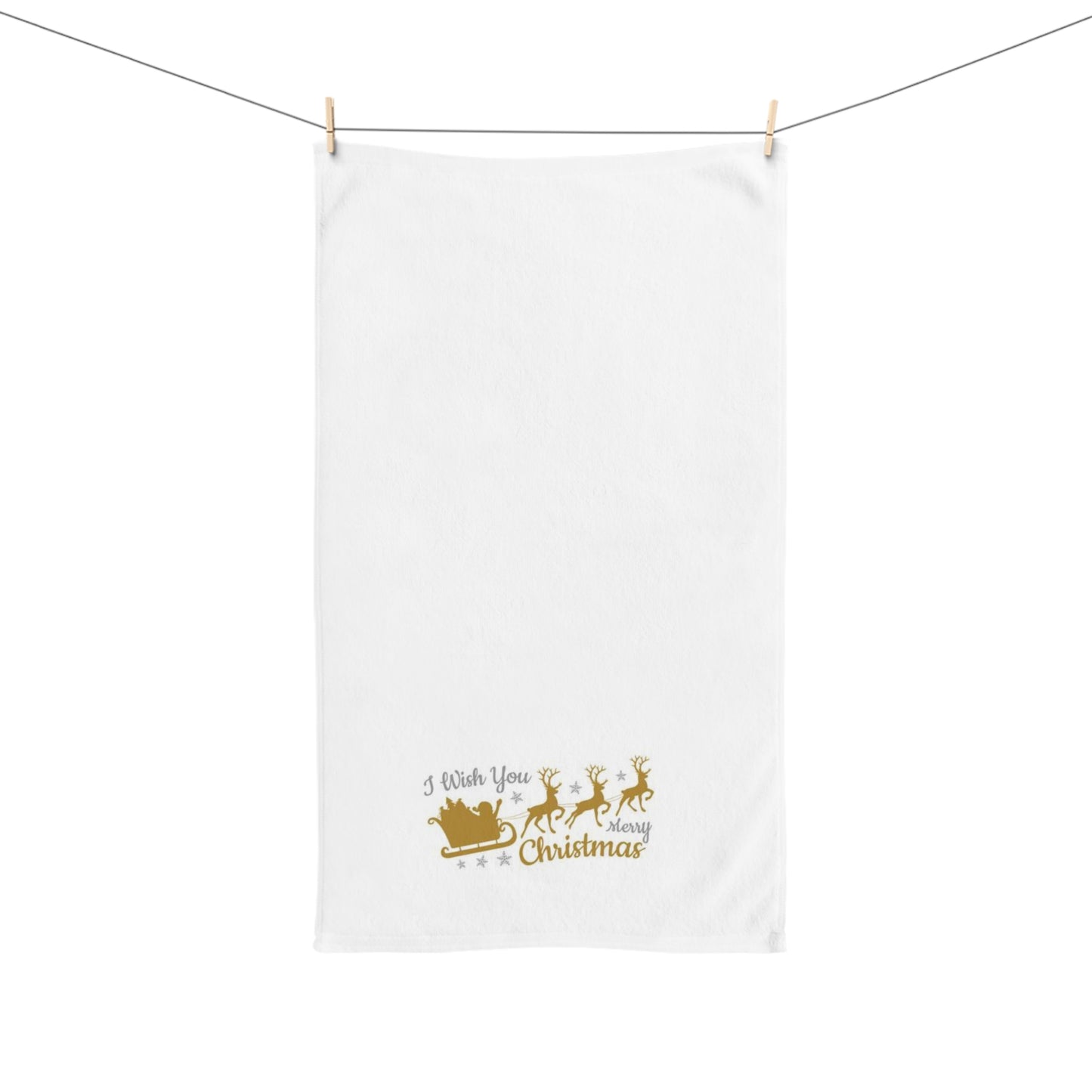 I Wish You Merry Christmas Hand Towel and Wash Cloth Set