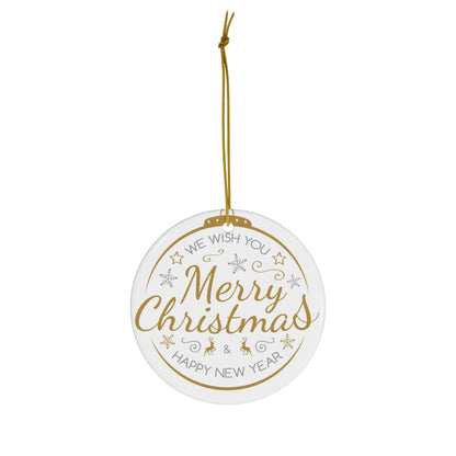 Merry Christmas and Happy New Year Ornament